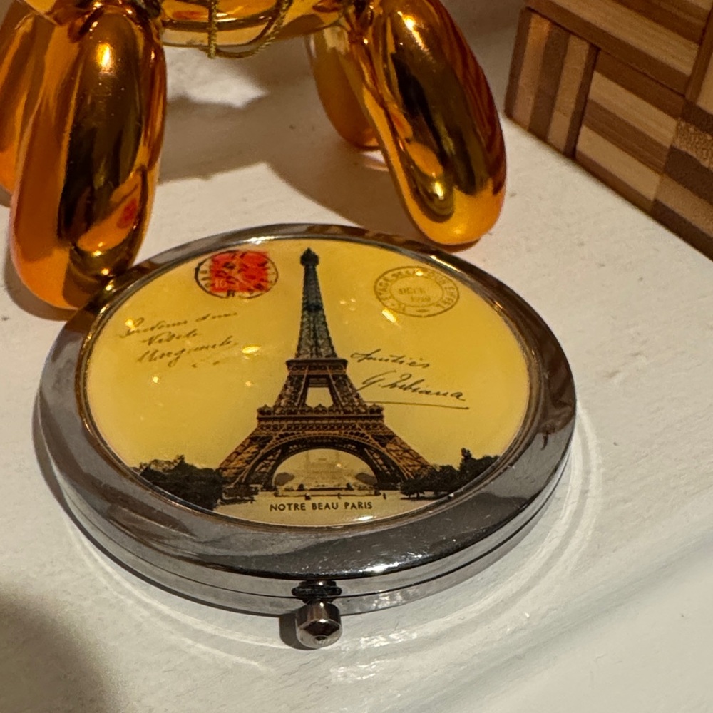 Stocking Stuffer Eiffel Tower Compact Mirror - image 1